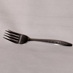 Customcraft Stainless Taiwan Floral Salad Fork 6" Silver Flatware Replacement
